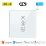 interrupteur intelligent rideau roulant wifi google alexa app smart life blanc moderneécran tactile