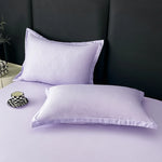 taies d'oreiller simples coton polyester 48x74cm gris roseclair unis opaques lit maison