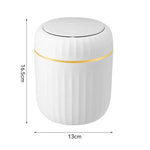 poubelle moderne plastique blanc rayures verticales opacité durable chambre coucher