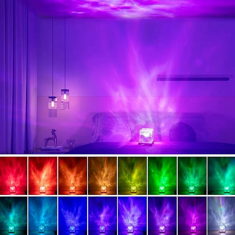 veilleuse led ambiance 16 couleurs télécommande moderne décoration intérieure nuit relaxante