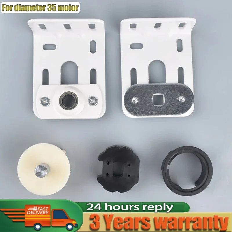 rideau motorisé pièces tête queue tube adaptateur vis blanc noir beige