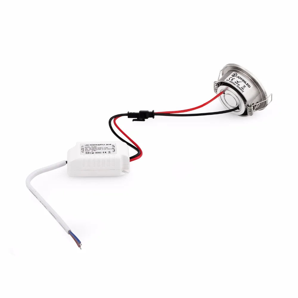 Spot LED 3W Argenté Moderne 12V Câbles D44mm H22mm Opacité