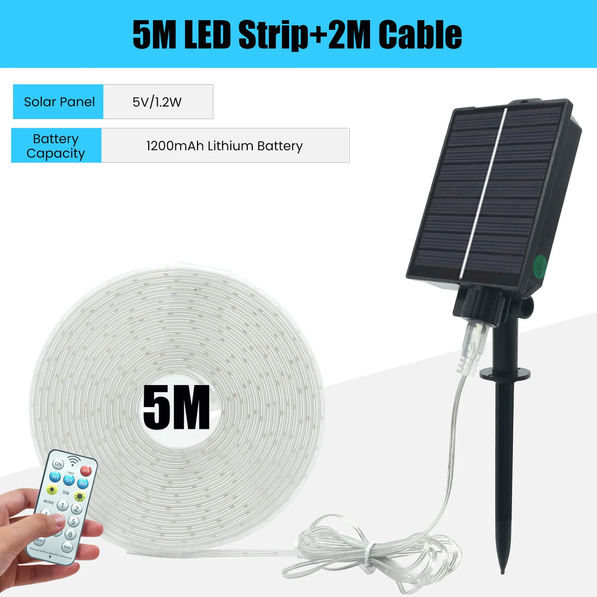 ruban led solaire multicolore moderne adhésif contrôleur télécommande batterie led individuellesextérieur jardin patio