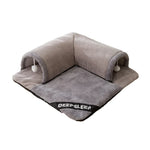 Lit chat jaune vert velours doux moderne coussin zipper