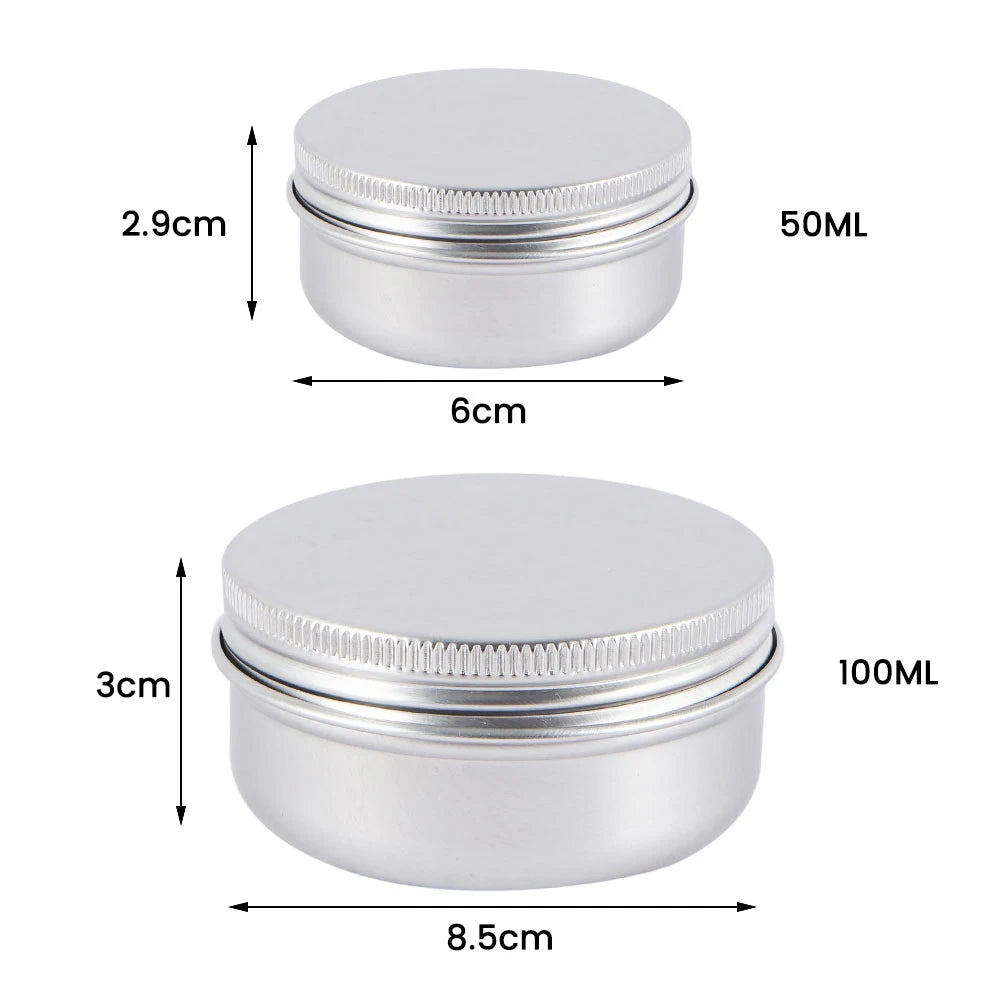 pots métal rechargeables 50ml 100ml cosmétiques baume lèvres tulipes roses utilitaire écologique
