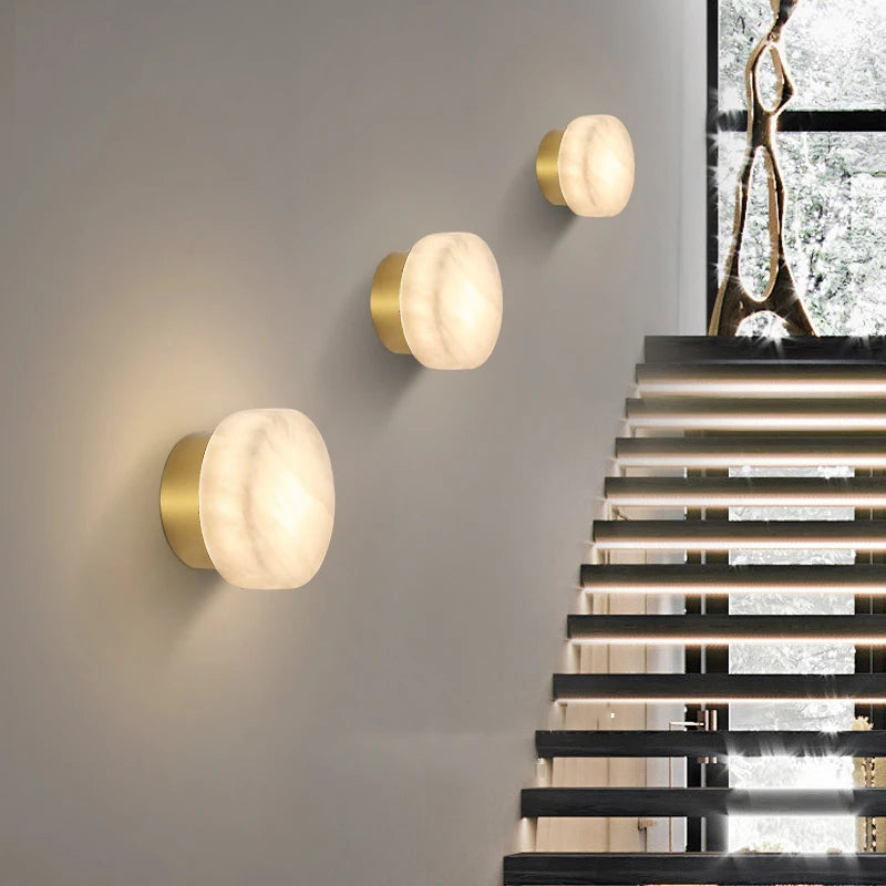 lampe murale adhésive marbre blanc moderne éclairage cuisine chambre salon led 3000k 4000k 6000k