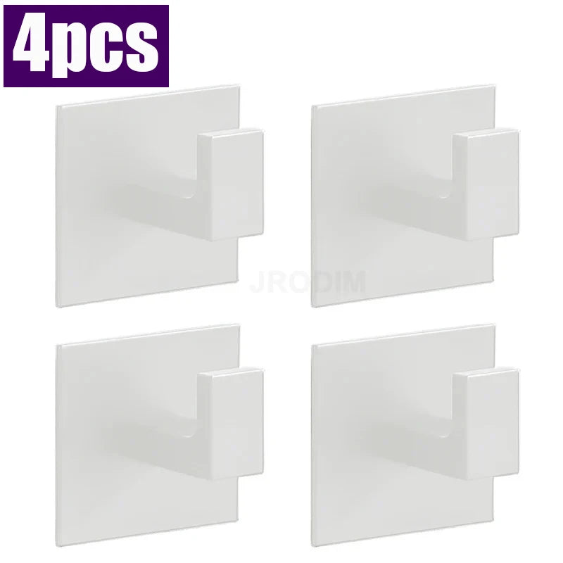 porte serviettes adhésifs modernes noir mat crochets alliage aluminium minimaliste salle bain cuisine