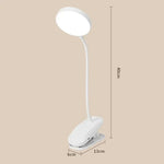 lampe rechargeable led pinces pliantes support étude moderne blanc 60lm 10w ab