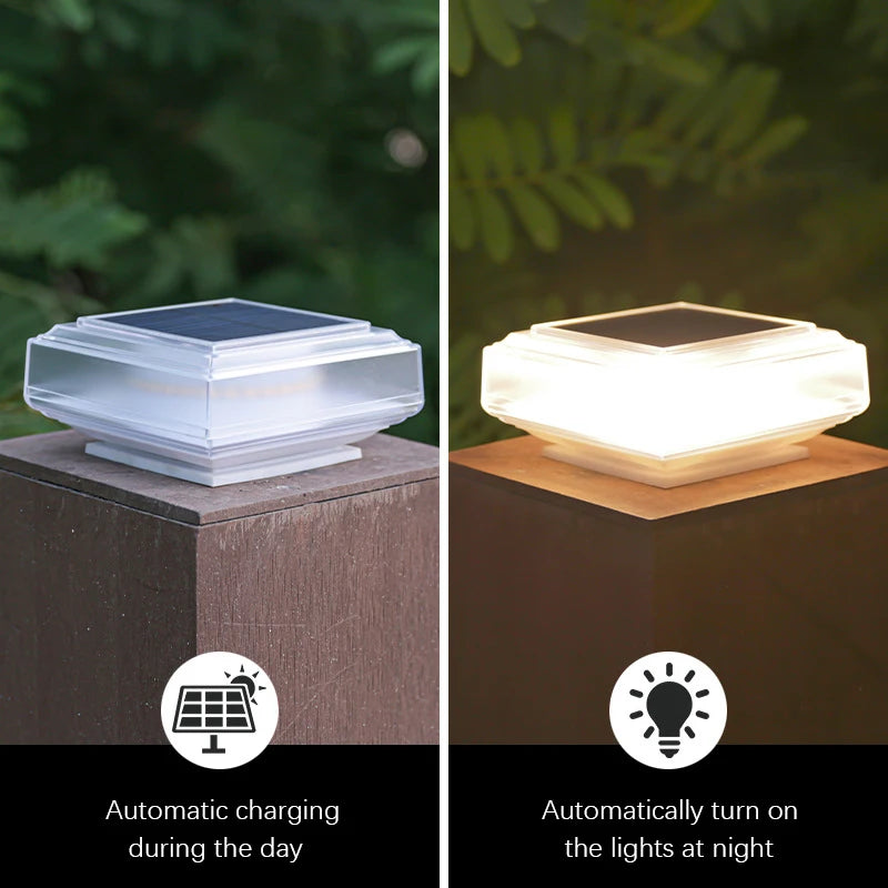 lampe solaire blanc moderne transparent adhésif base led panneau solaireextérieur autonomeprotect ip65 abs