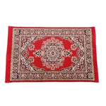 tapis turc traditionnel motifs floraux géométriques bleu rouge blanc nature