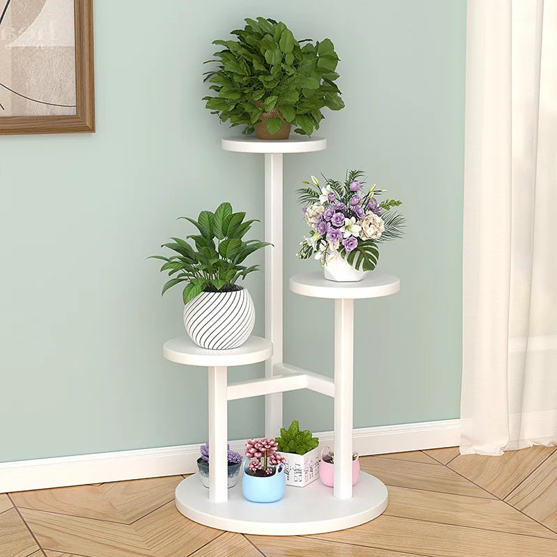 étagère plantes moderne multi niveaux noire blanche bois pots succulentesintérieurextérieur