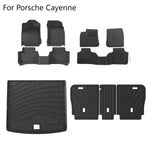 tapis sol coffre rayures horizontales tpe fibre synthétique noir moderne porsche cayenne