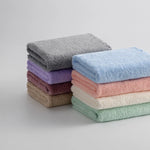 serviettes microfibre face absorption rapide vert pastel rose bleu gris beige opaques modernes