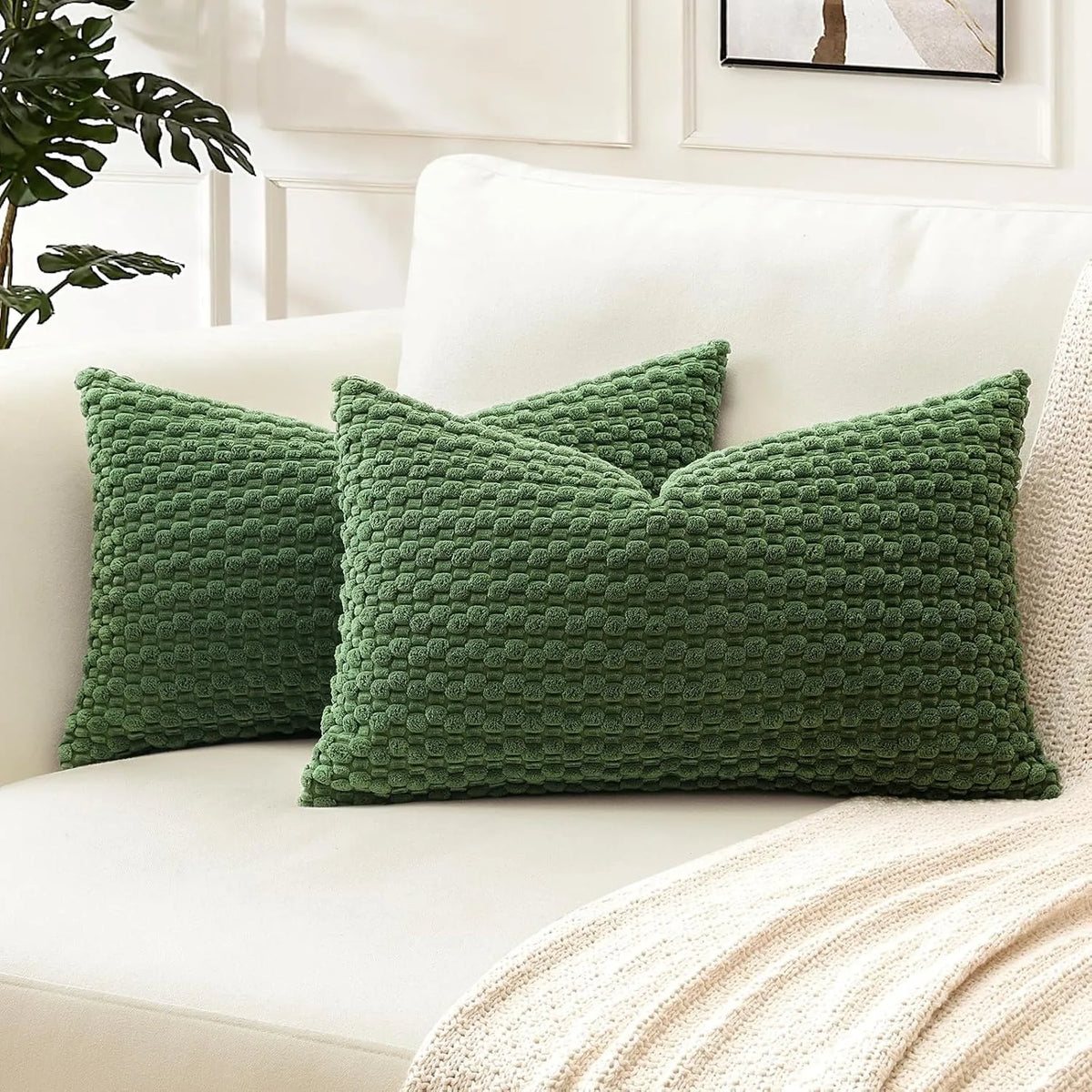 housse coussin velours côtelé orange boho chic 30x50cm 45x45cm 50x50cm decoration polyester coton texture
