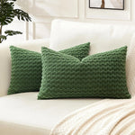 housse coussin velours côtelé orange boho chic 30x50cm 45x45cm 50x50cm decoration polyester coton texture