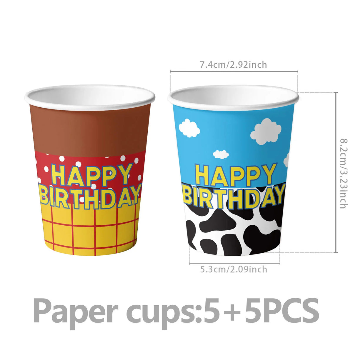 boîtes bonbons vache nuages assiettes jetables sacs cadeaux guirlande thème anniversaire ballons cowboys