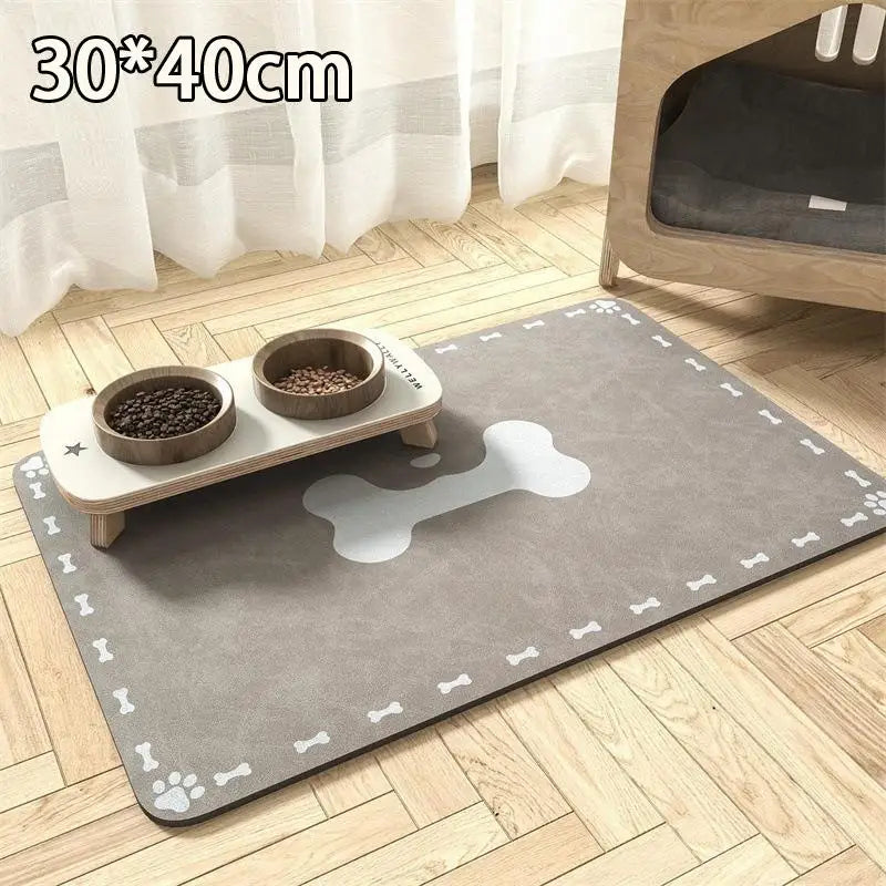 tapis animal motif os blanc texture douce moderne gris clair gris foncé absorbant rapide