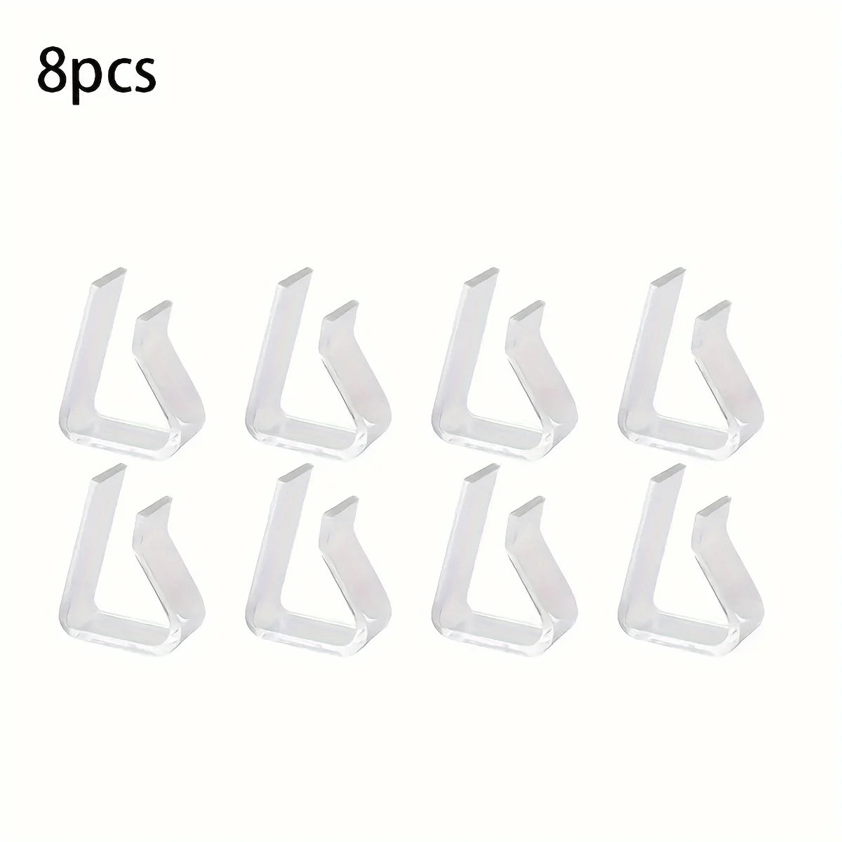 supports tissu clips transparents moderne gris clair lignes blanches 5.1cm 4.1cm 8pièces 16piècesintérieur extérieur