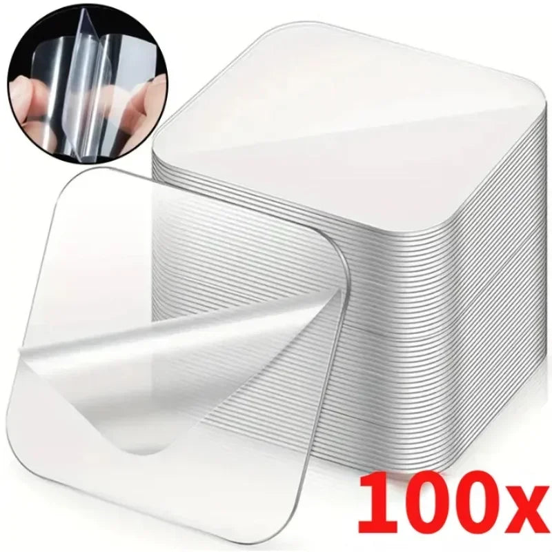ruban adhésif double face transparent auto collant imperméable réutilisable pvc ultra fort 60x60mm bricolage