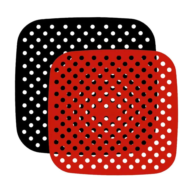grilles cuisson friteuse air perforées rouge noir modernes clips fixation cuisine
