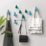 porte sacs mural moderne gouttes pluie vis fixés noir blanc rouge vert