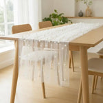 serviette table rose clair blanc jaune blanches translucide élégante réutilisable mariage fête hôtelextérieur