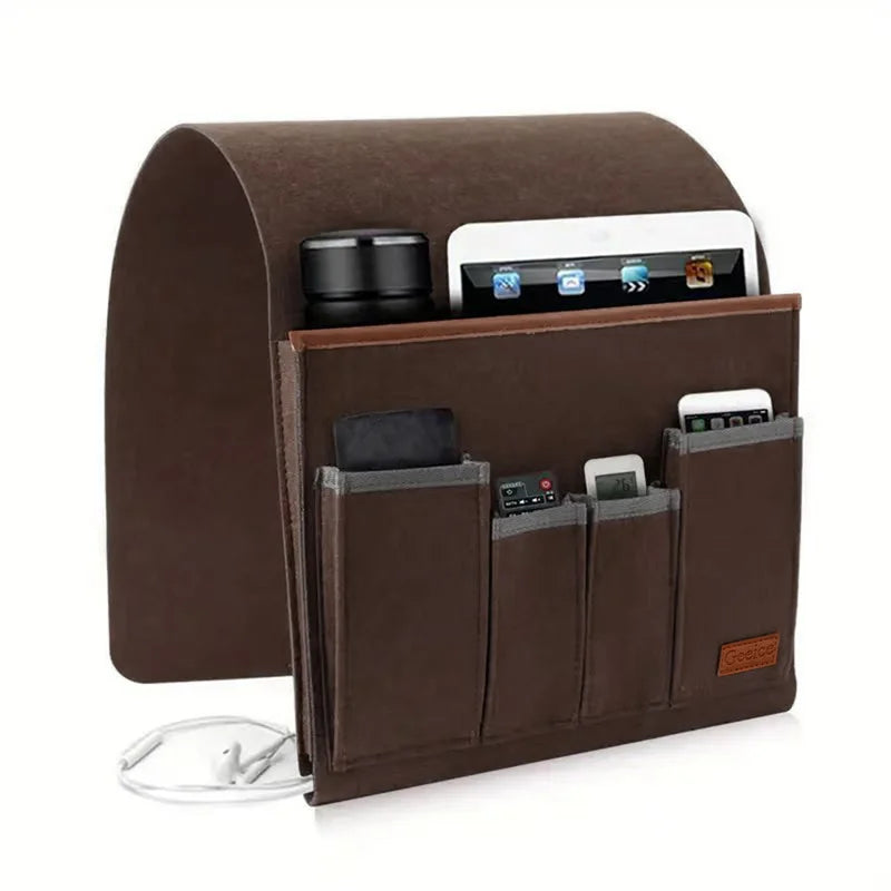 organisateur mural moderne marron noir rangement adhésif téléphone portable clé usb carte crédit tasse