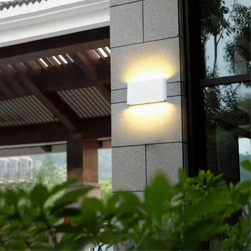 applique murale led ip65 étanche 6w 12w blanc noir contemporaine basse consommation