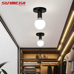 lampe moderne noire blanche métal fixée vis salon chambre opacité ronde