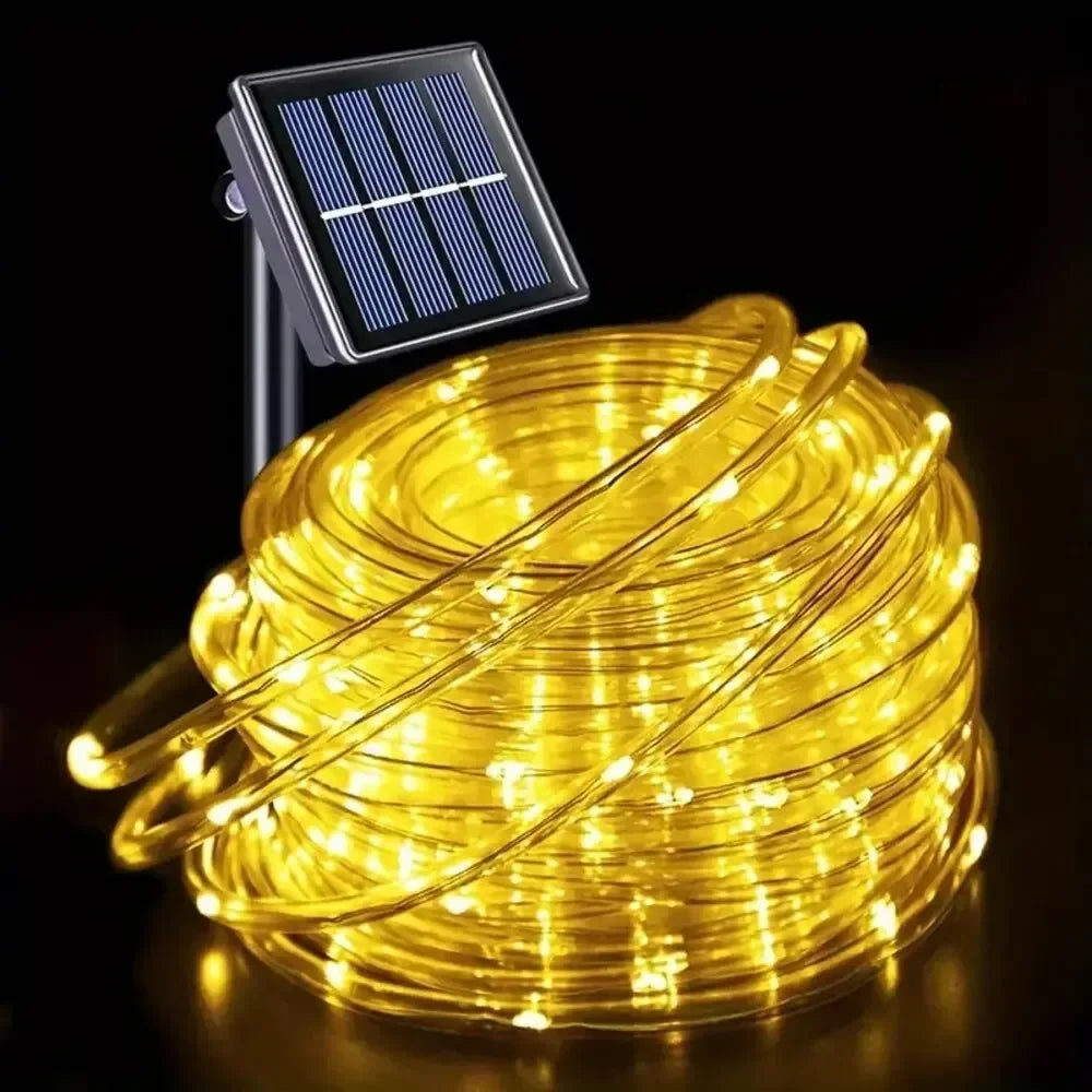 guirlande lumineuse solaire multicolore extérieure moderne 5m 10m jardin