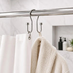 crochet salle bain argenté moderne utilisation multiple acier inoxydable brillant fixations