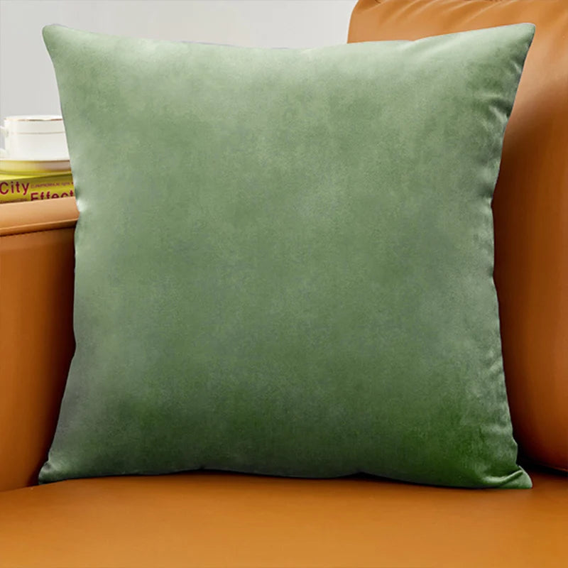 coussin velours vert mint green moderne opacité décoration sofa lit voiture personnalisable machine lavable