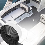 tapis sol rouge gris bateau adhésif grains riz moderne kayak yacht 2400x55mm