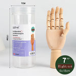 mannequins articulés bois classiques tailles diverses naturel clair base circulaire minimalistes adultes