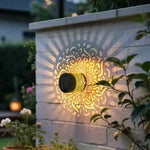 lampe solaire murale noire ornements floraux moderne contemporain