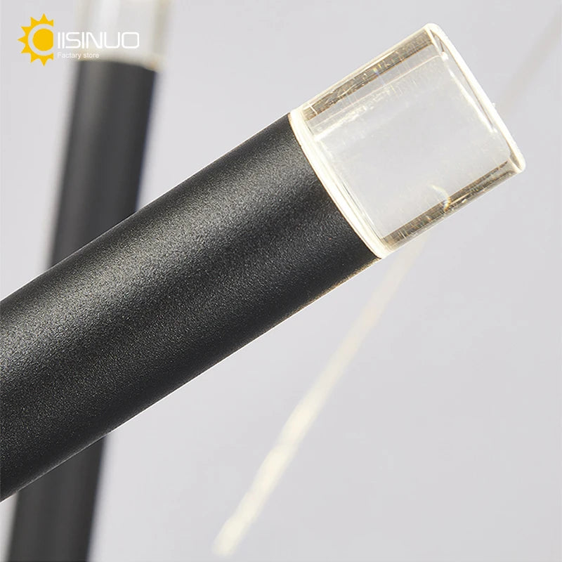 Suspension lumineuse contemporaine minimaliste noir blanc led 108w adjustable 350cm