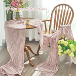 serviettes table rose pâle crêpe plissées décoration élégante maison mariage festive
