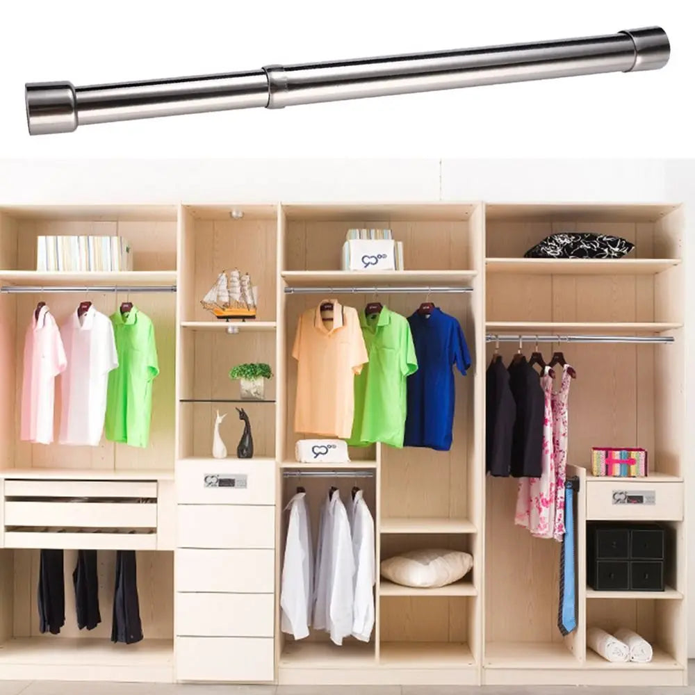 tige rangement extensible moderne argentée lisse réglable vis protection 31cm 51cm 47cm 80cm