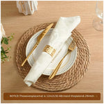 assiettes tressées rustiques naturelles servir plats automnaux 30cm diamètre decoration rustique nature