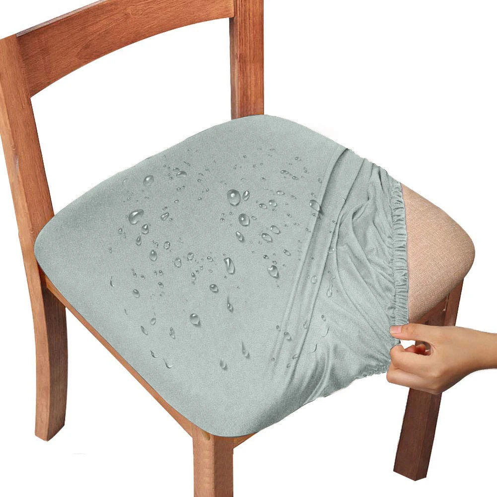 housse chaise imperméable tissu élasthanne polyester gris moderne élastique soyeuse fraiche couvrante chaise banquet