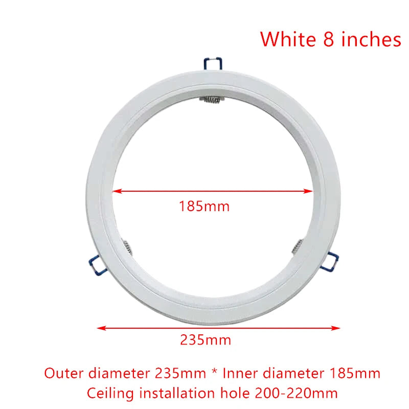 anneaux fixation luminaire blancs modernes downlight led opaques rond lisses variante adaptable