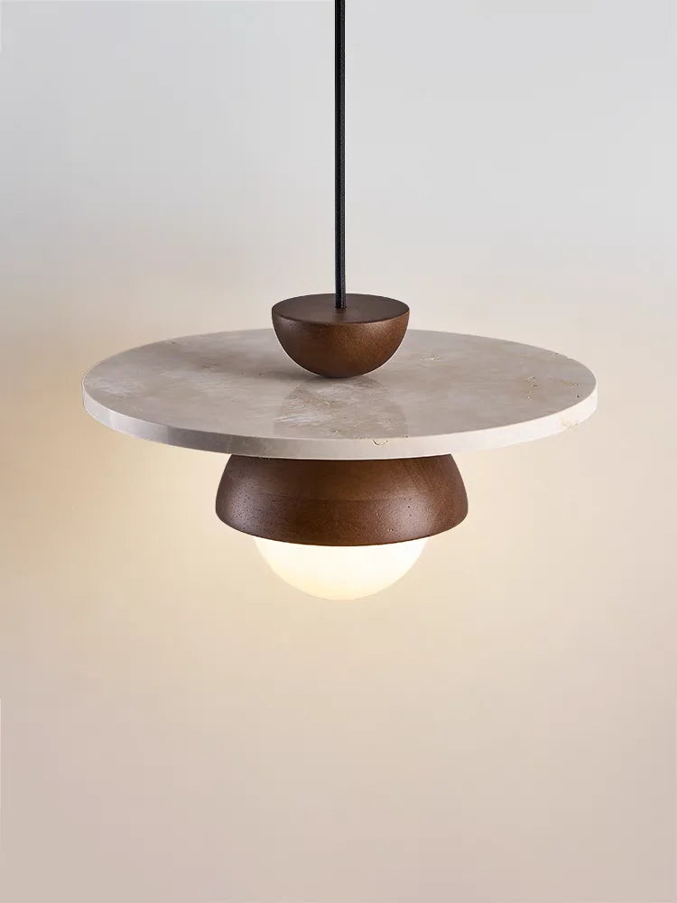 suspension lumineuse bois moderne minimaliste marron clair chambre salon restaurant couloir étude