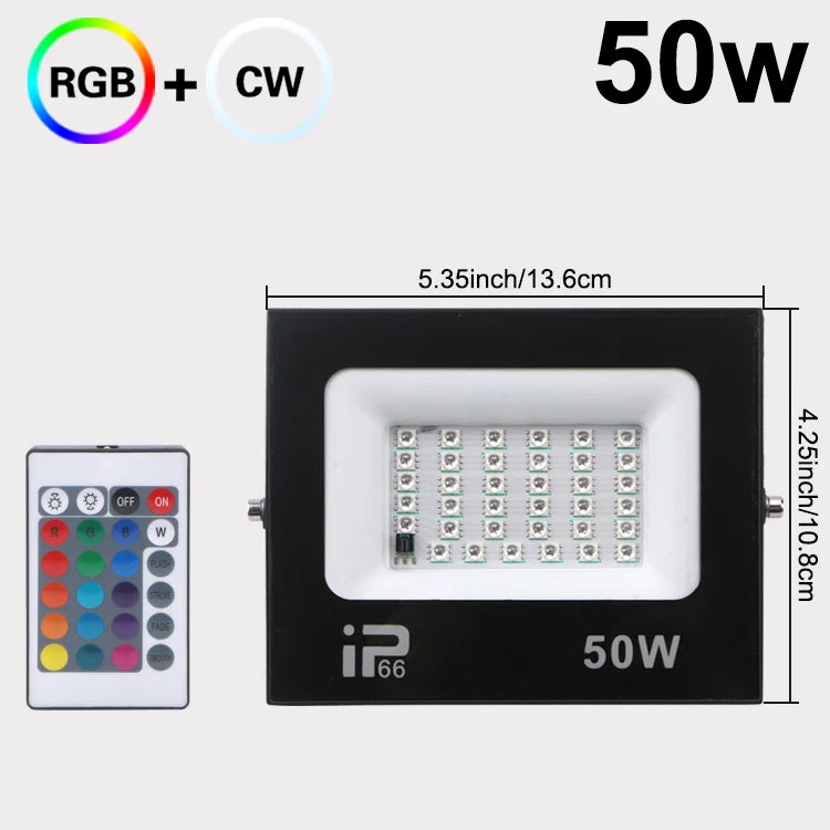 projecteur led moderne 6500k rgb étanche garage extérieur 220v 10w 200w