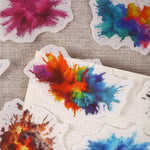 sticker vintage multicolore abstrait moderne scrapbooking décoration creative junk journal pack