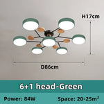lampe suspension moderne noir bois gris vert circulaire relief scandinave