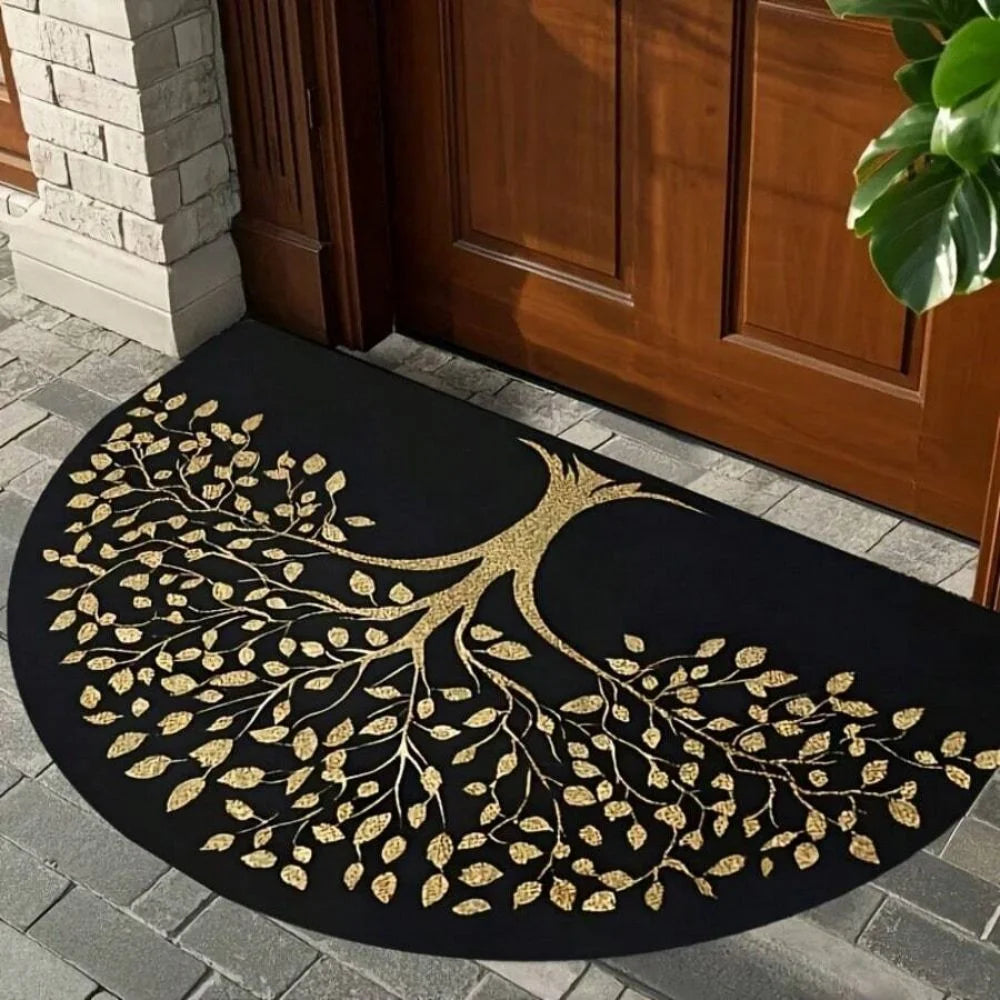 tapis d'entrée multicolore mosaïque antidérapant vintage résistant saleté facile entretenir