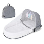 lit pliable bébé bleu clair coussin mousse filet anti moustiques porte clés jouets moderne
