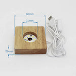 lampe table bois naturel moderne minimaliste câble usb interrupteur blanc lumineuse
