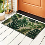 tapis fleuri imperméable polyester non glissant salon entrée moderne naturel