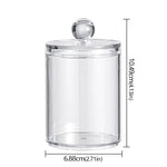 boîtes rangement cosmétiques réutilisables transparentes couvercle sphérique moderne minimaliste coton tige disques coton tampons